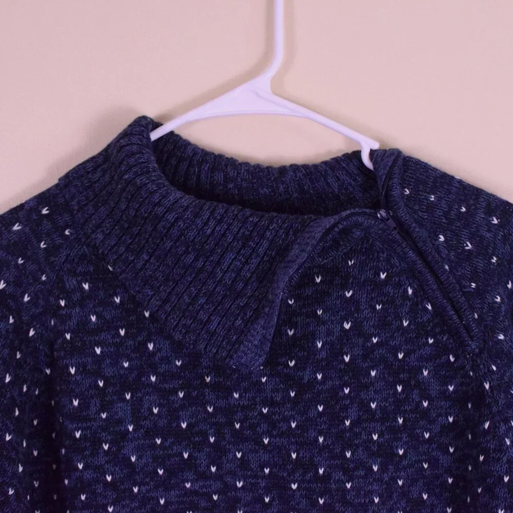 Tiara International Chunky Cotton Fair Isle Holiday Sweater Winter Christmas - M